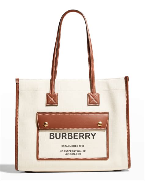 burberry womens bag white logo|burberry reversible tote bag.